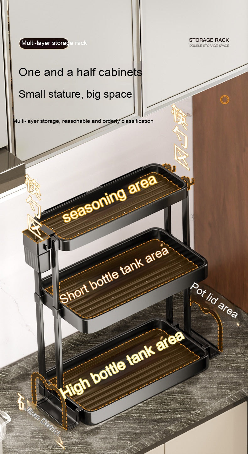 Multi-Layer Kitchen Rack – Spice & Seasoning Storage Organizer for Kitchen Supplies