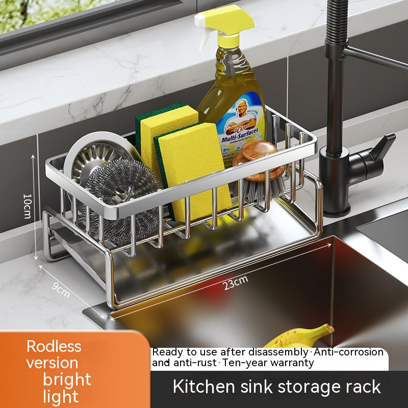 Kitchen Storage Rack Household Sink Drainage Basket Sub-table Multi-functional Detergent