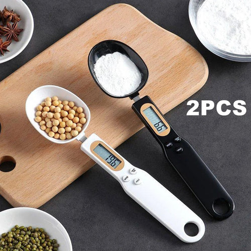 Digital Measuring Spoon Scale 0.1-500g – LCD Kitchen Food Scale for Coffee, Flour, Milk & Baking Ingredients